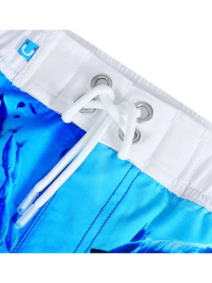 Badeshorts "Laguna" in Blau/ Weiß