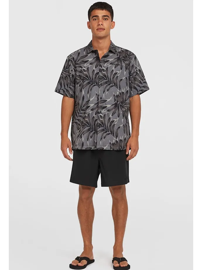 Badeshorts "Pocket Print" in Schwarz