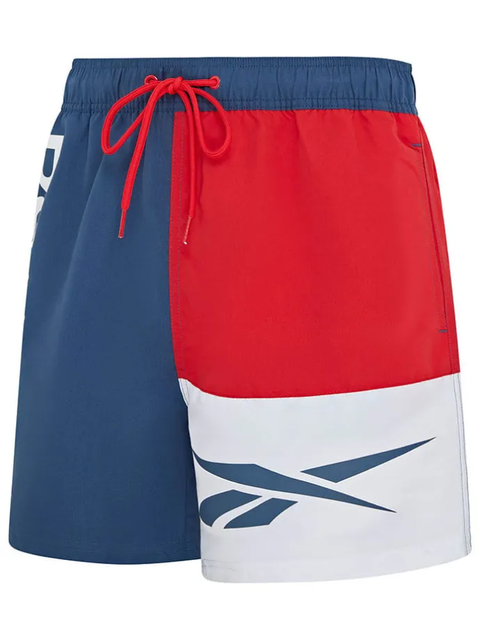 Badeshorts "Roscoe" in Dunkelblau/ Rot/ Weiß