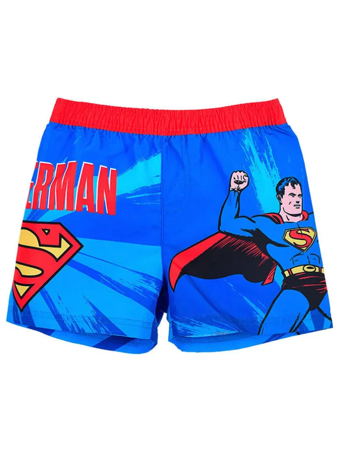 Badeshorts "Superman" in Blau/ Rot