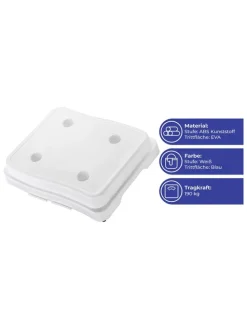 Badestufe in Weiß - (B)35,6 x (H)45,7 cm