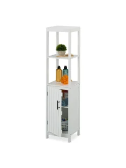 Badezimmerschrank in Weiß - (B)30 x (H)129 x (T)30 cm