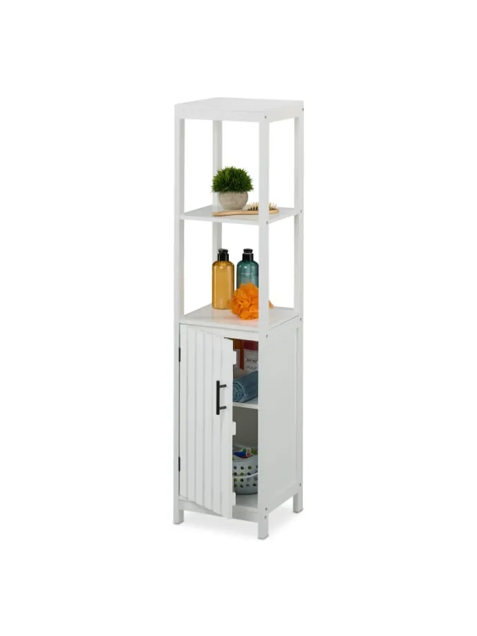 Badezimmerschrank in Weiß - (B)30 x (H)129 x (T)30 cm