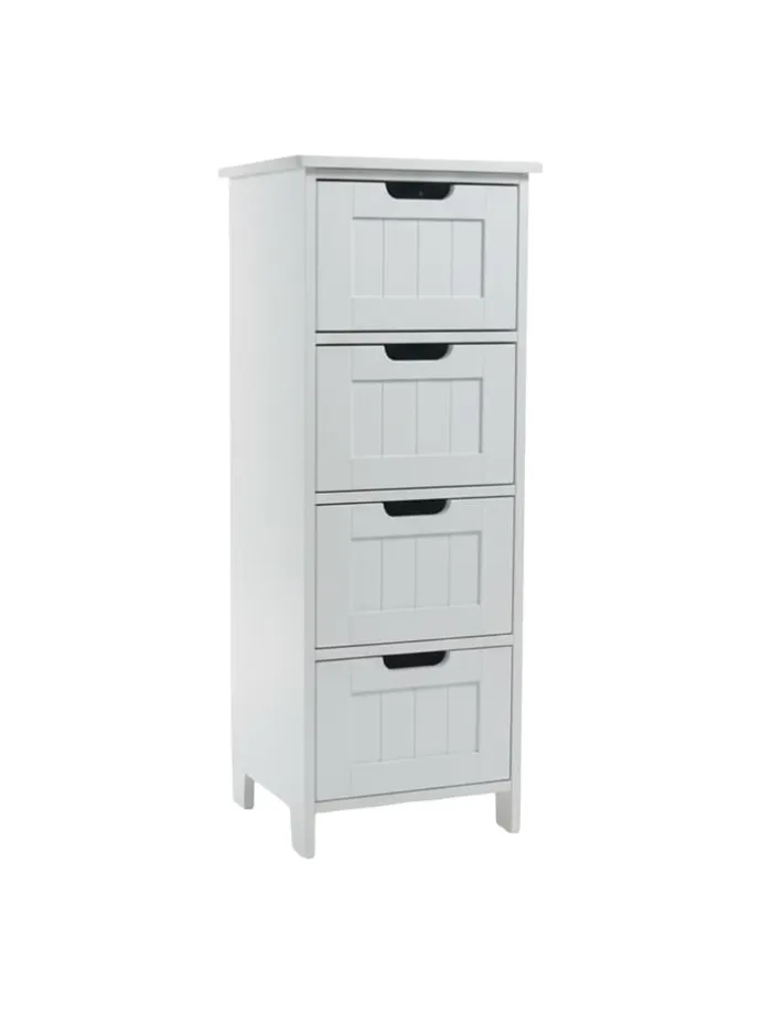 Badezimmerschrank in Weiß - (B)30 x (H)82 x (T)30 cm