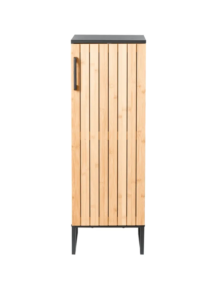 Badezimmerschrank MISCANTI in Braun/Schwarz - (W) 30 x (H) 90 x (L) 30 cm
