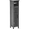 Badezimmerschrank OLATHE in Schwarz - (W) 18 x (H) 72 x (L) 17 cm