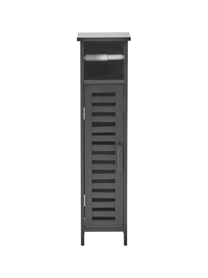 Badezimmerschrank OLATHE in Schwarz - (W) 18 x (H) 72 x (L) 17 cm