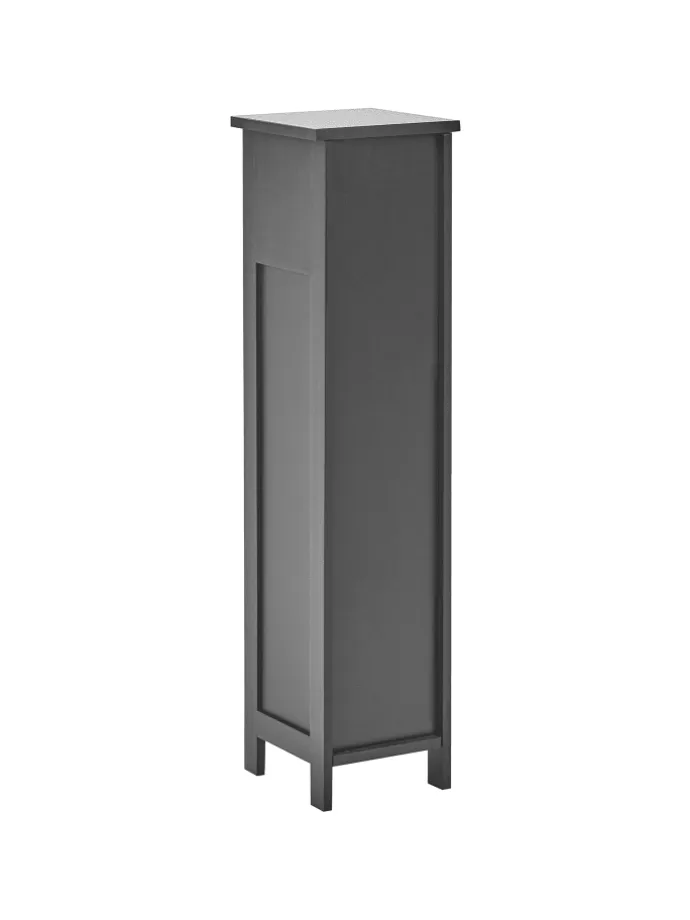Badezimmerschrank OLATHE in Schwarz - (W) 18 x (H) 72 x (L) 17 cm