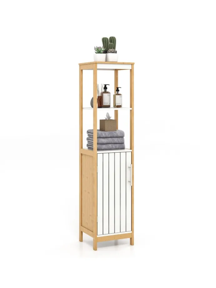 Badezimmerschrank 30x30x129cm in Beige