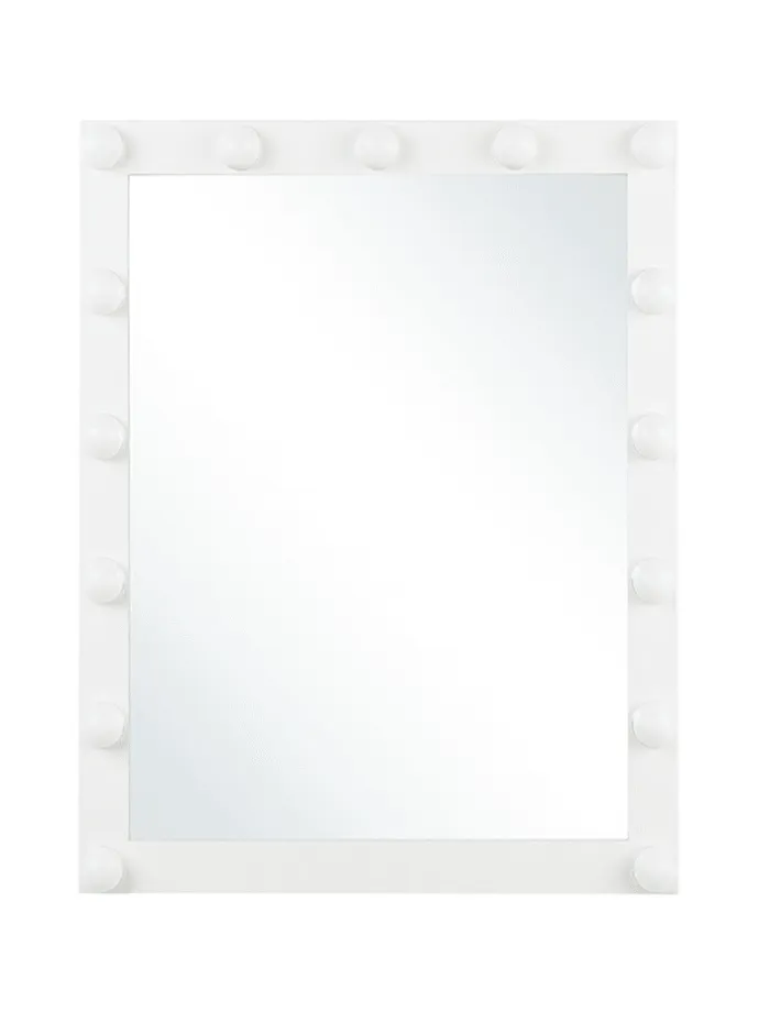 Badezimmerspiegel ODENAS in Weiß - (W) 50 x (H) 60 x (L) 2 cm