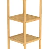 Badezimmer-Standregal in Hellbraun - (B)33 x (H)80 x (T)33 cm