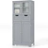 Badschrank mit 2 Schubladen in Grau