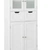 Badschrank mit 2 Schubladen in Weiß