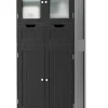 Badschrank mit 2 Schubladen in Schwarz