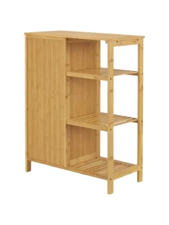 Badschrank Vetlanda Bambus in Beige (H)87cm (B)66cm (T)33cm
