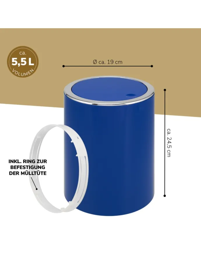 Bad-Serie SAVONA Kosmetikeimer blau