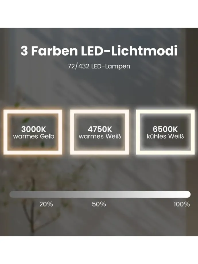 Badspiegel LED Anti-Beschlage in Silber