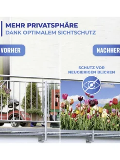Balkonsichtschutz ''Tulip Meadow'' in Bunt - (L)85 x (B)500 cm