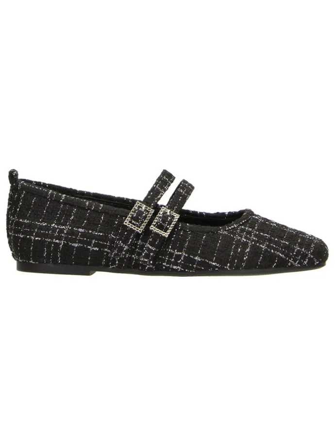 Ballerinas in Schwarz/ Silber