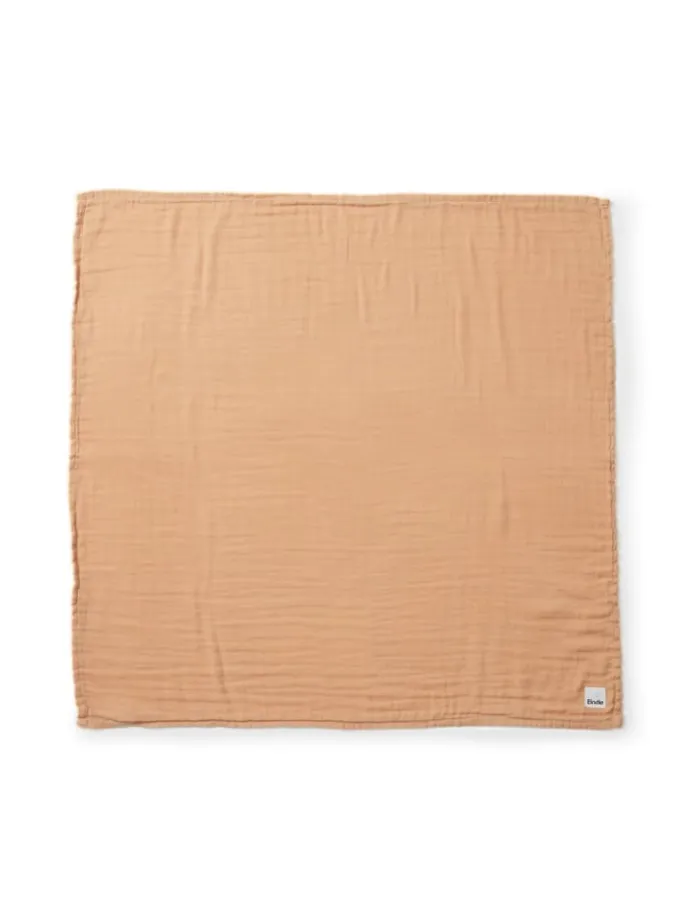 Bambus Musselin Decke - Amber Apricot in Apricot 80 x 80