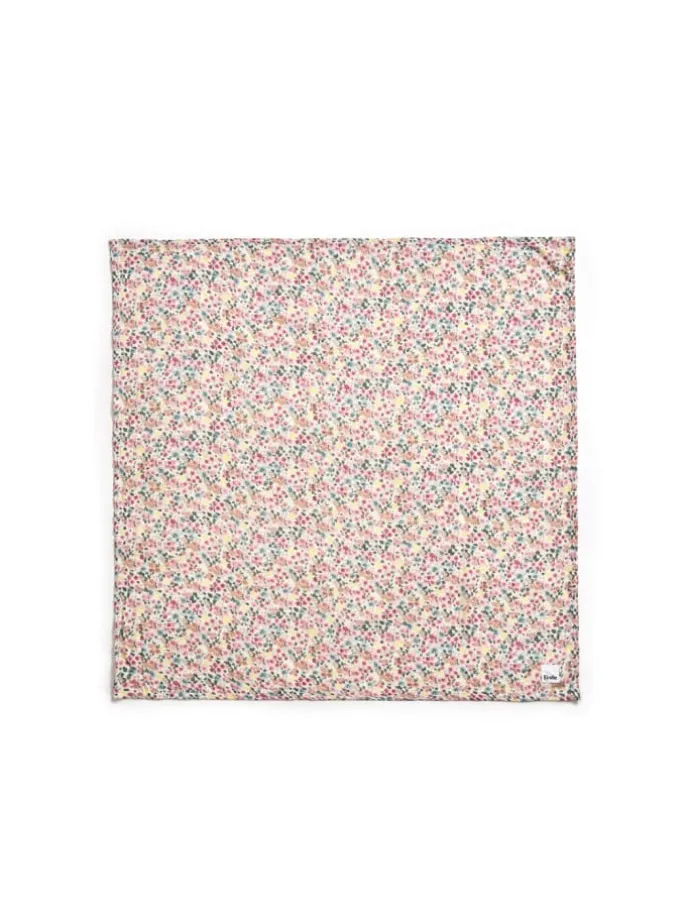 Bambus Musselin Decke - Floating Flowers in Bunt 80 x 80
