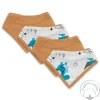 Bandana / Halstuch aus Bio-Baumwolle 4er-Pack in Hellblau