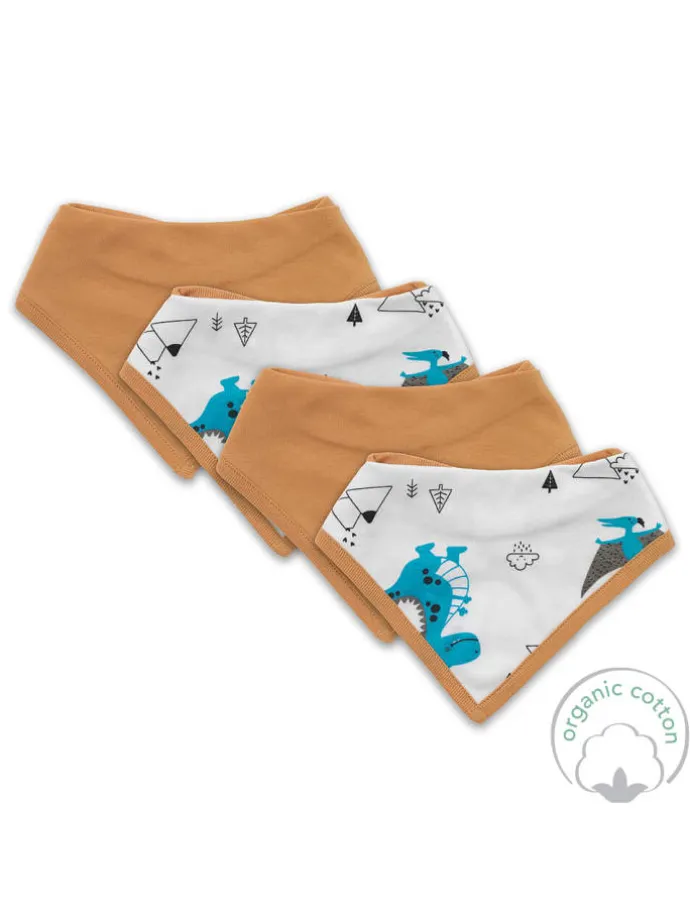 Bandana / Halstuch aus Bio-Baumwolle 4er-Pack in Hellblau