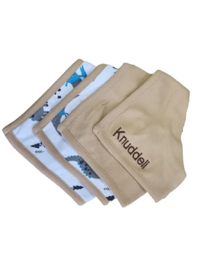 Bandana / Halstuch aus Bio-Baumwolle 4er-Pack in Hellblau