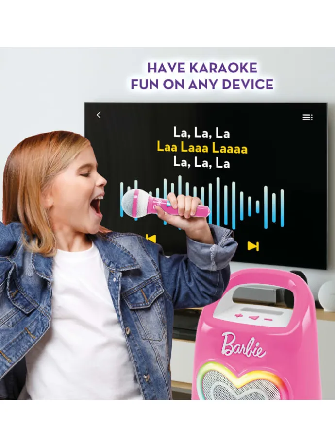 Barbie Partymaker Lautsprecher und Mikrofon in pink