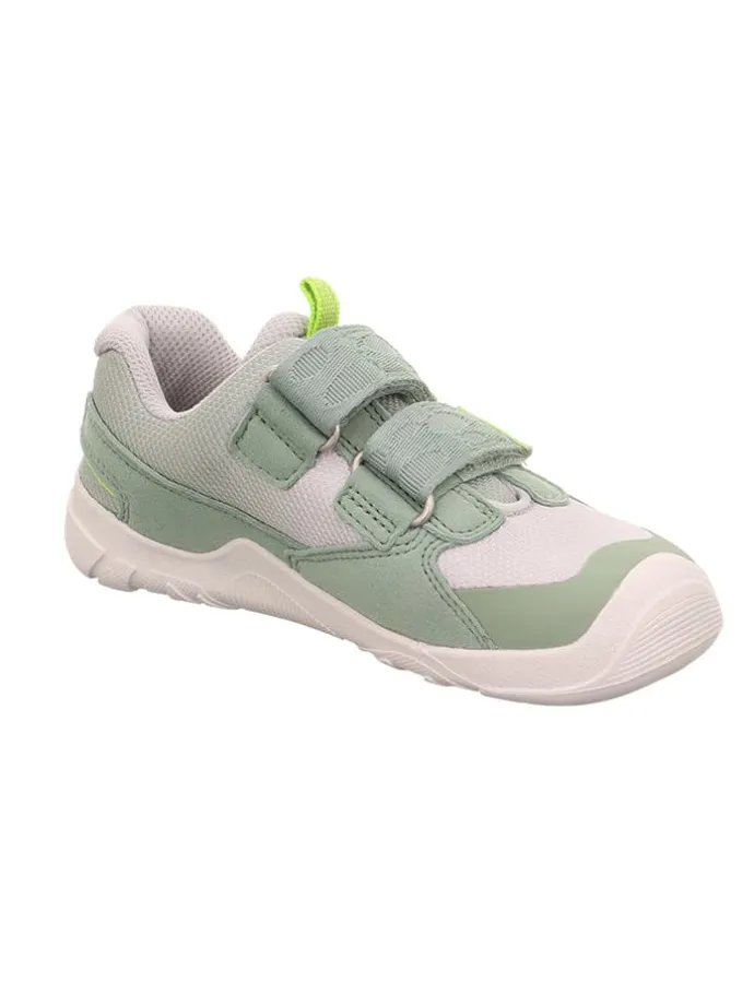Barfuß Leder-Sneakers "Trace" in Grün/ Weiß