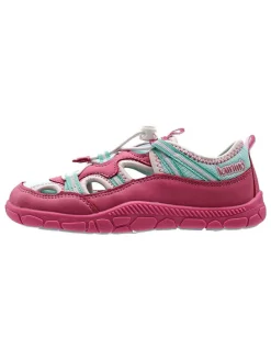Barfuß-Halbsandalen in Pink/ Türkis