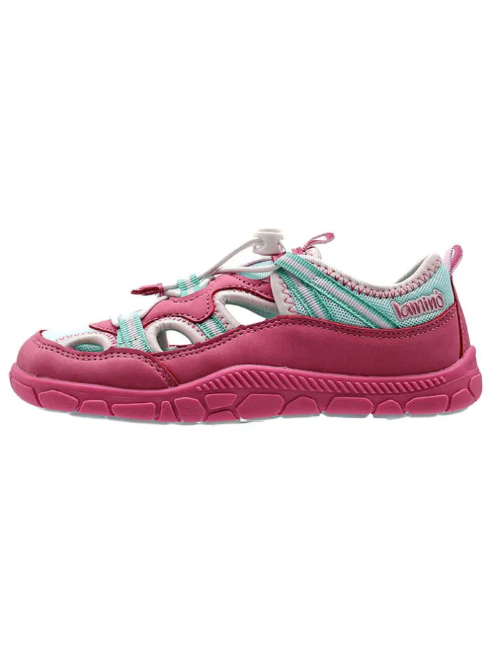 Barfuß-Halbsandalen in Pink/ Türkis