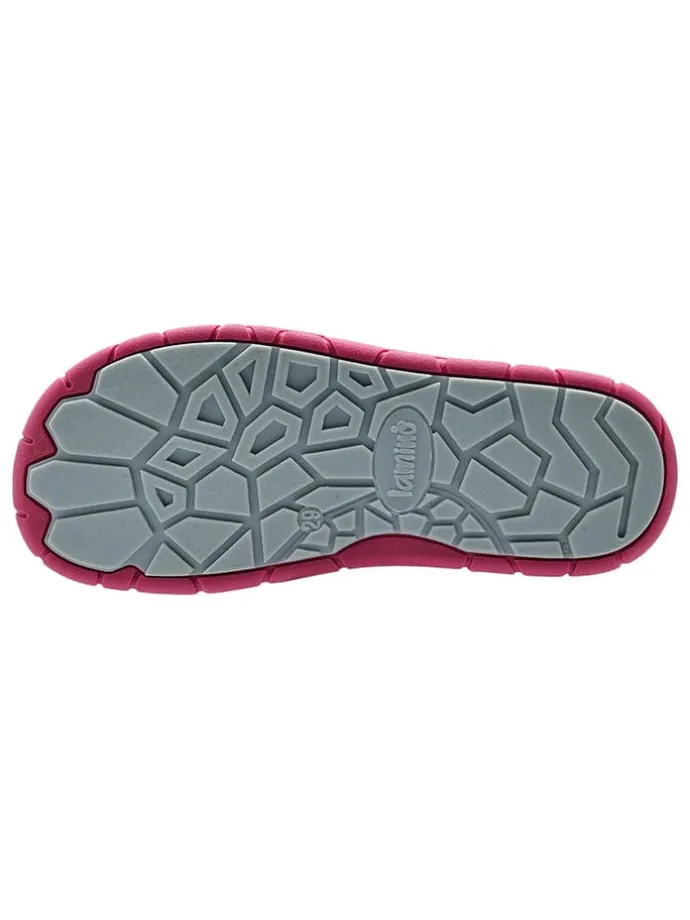 Barfuß-Halbsandalen in Pink/ Türkis