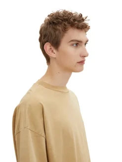 Basic Shirt OVERSIZED GARMENTDYE T-SHIRT in Braun