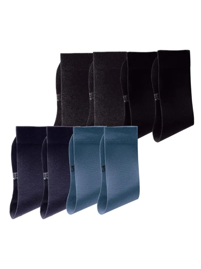 Basicsocken in blau, marine, schwarz, dunkelgrau