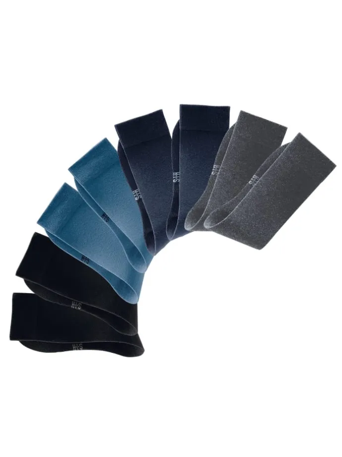 Basicsocken in blau, marine, schwarz, dunkelgrau