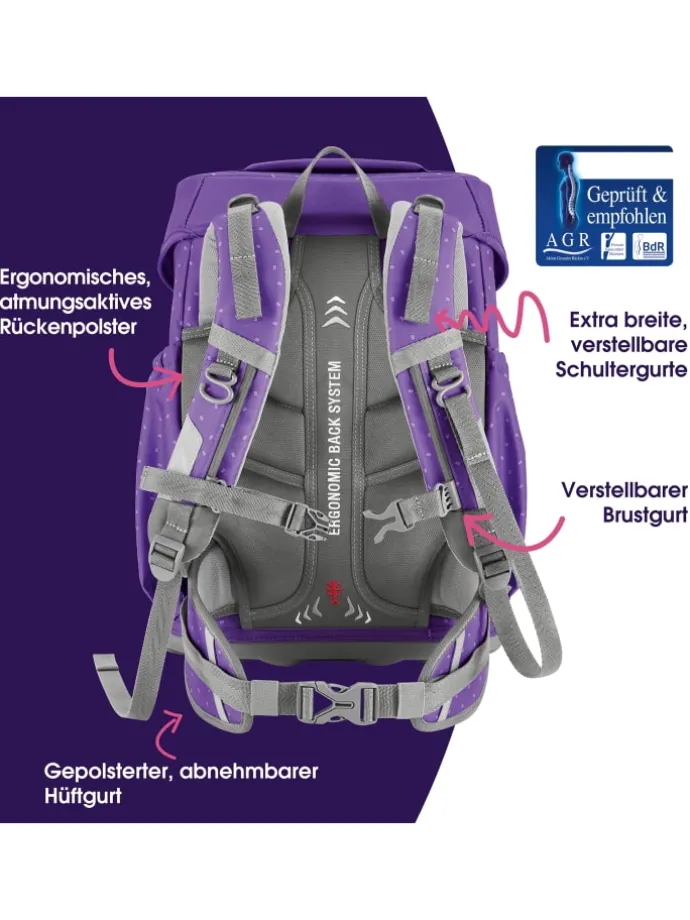 BASIS „Purple Konfetti“, 7-teilig, lila in Purple Konfetti