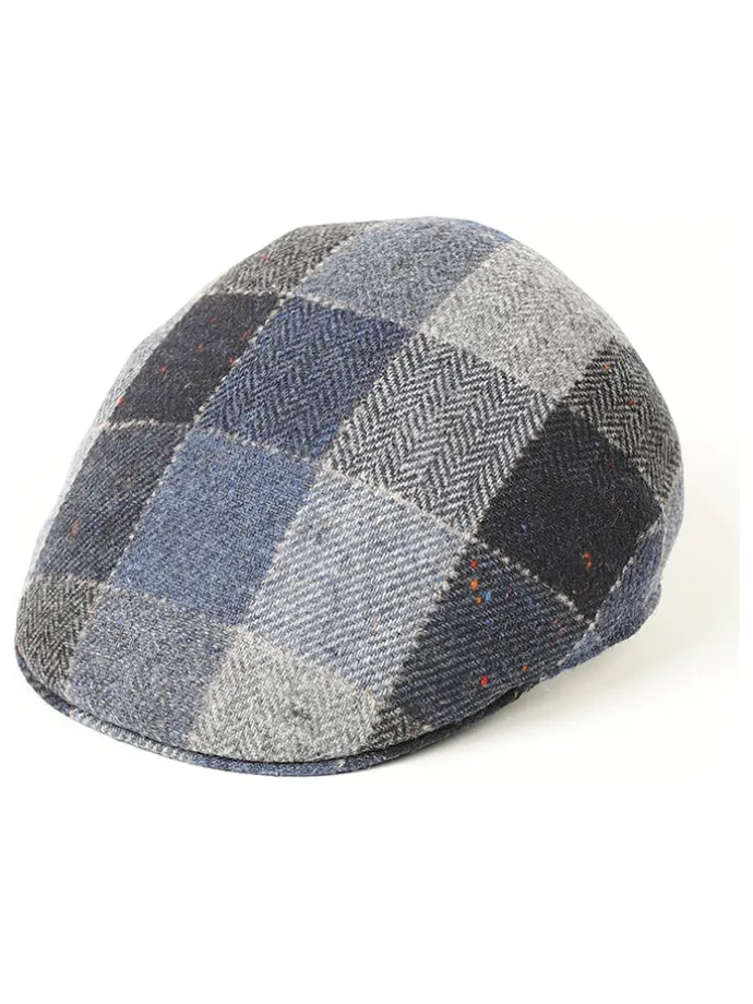 Baskenmütze in Schwarz/ Blau/ Weiß