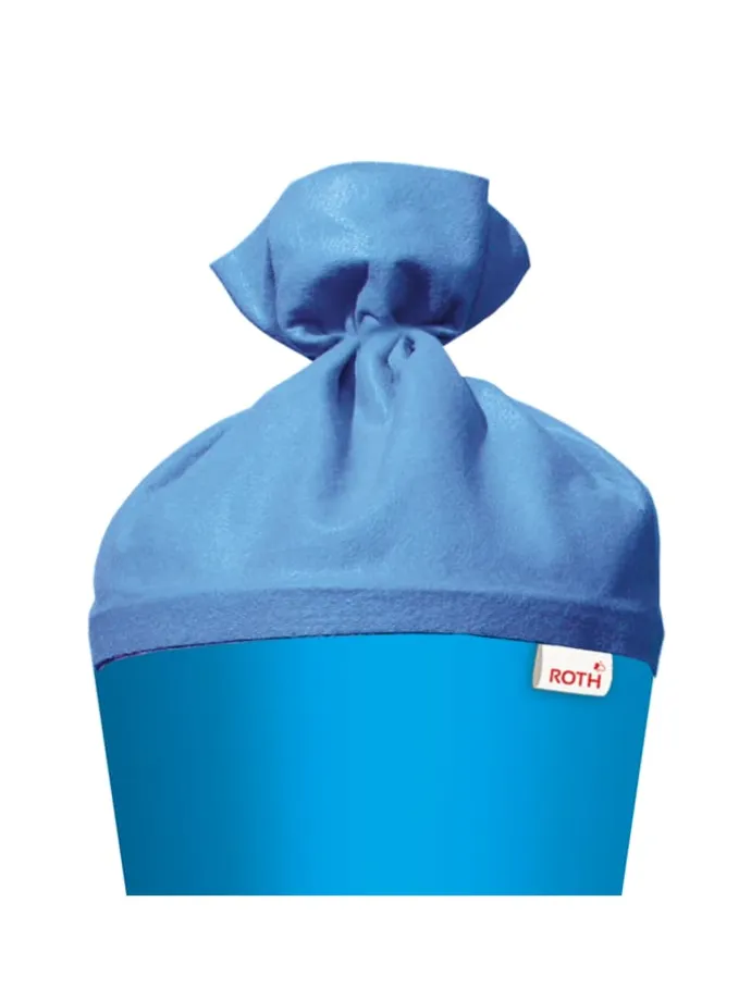 Bastel-Schultüte groß hellblau 70 cm, Filzverschluss blau in Hellblau