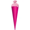 Bastel-Schultüte groß pink 70 cm Filzverschluss pink in Pink