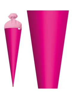 Bastel-Schultüte groß pink 70 cm Filzverschluss pink in Pink