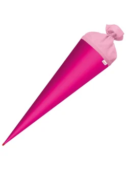 Bastel-Schultüte groß pink 70 cm Filzverschluss pink in Pink