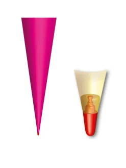 Bastel-Schultüte groß pink 70 cm Filzverschluss pink in Pink