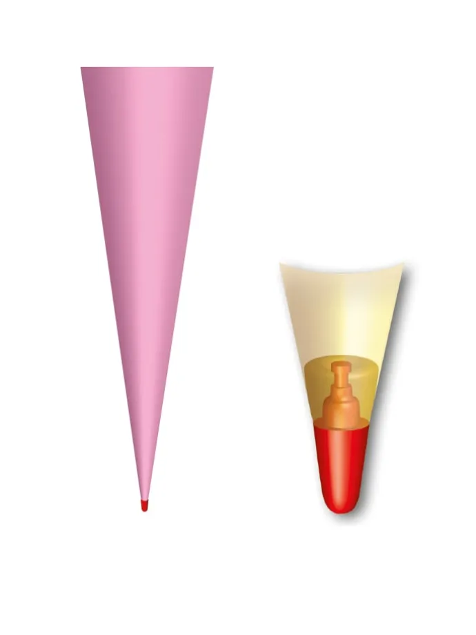 Bastel-Schultüte groß rosa 70 cm, Filzverschluss rosa in Rosa