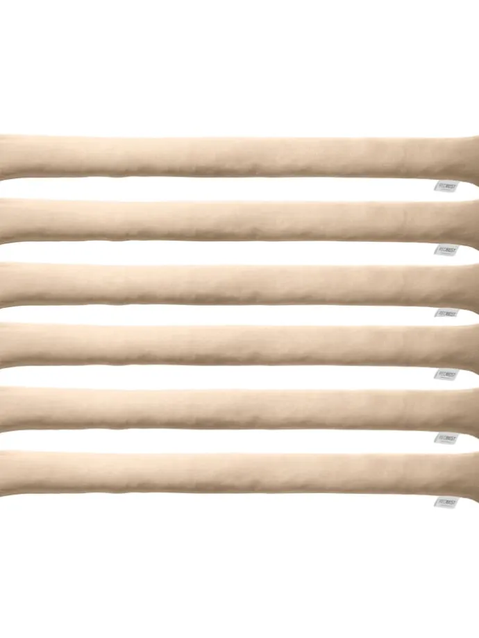 Baumwolle Zugluftstopper 6er-Pack in beige