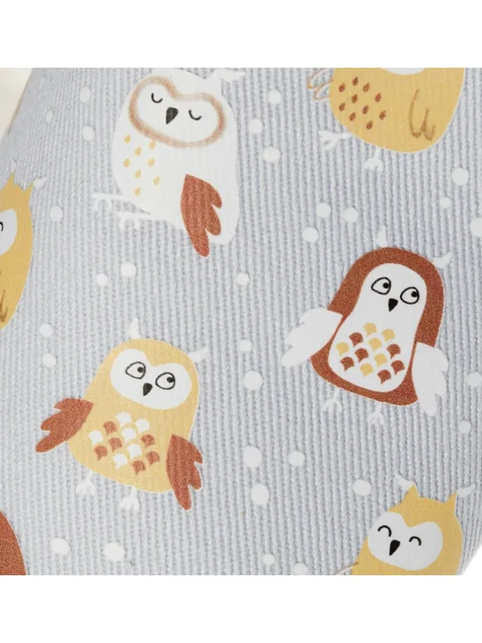 Baumwoll-Krabbelschuhe "Owl" in Hellblau