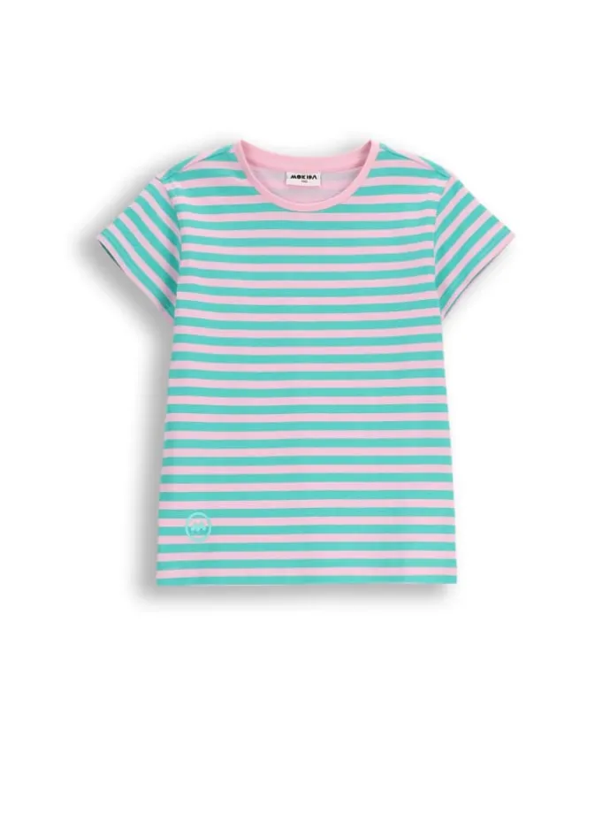 Baumwoll-T-Shirt mit kurzen Ärmeln in grün