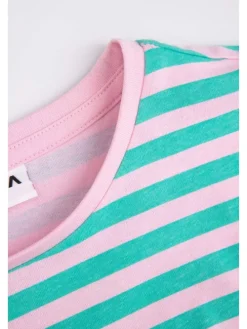 Baumwoll-T-Shirt mit kurzen Ärmeln in grün