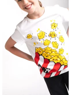Baumwoll-T-Shirt mit kurzen Ärmeln in weiß