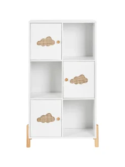 Bücherregal CLOUDY in Weiß/Braun - (W) 60 x (H) 111 x (L) 30 cm